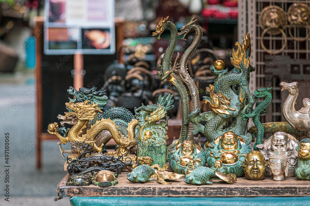 Obraz premium Dragon Statue decoration in market