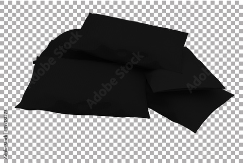 black pillows