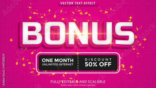 bonus text effect editable eps file