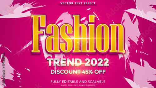 fashion text effect editable eps file