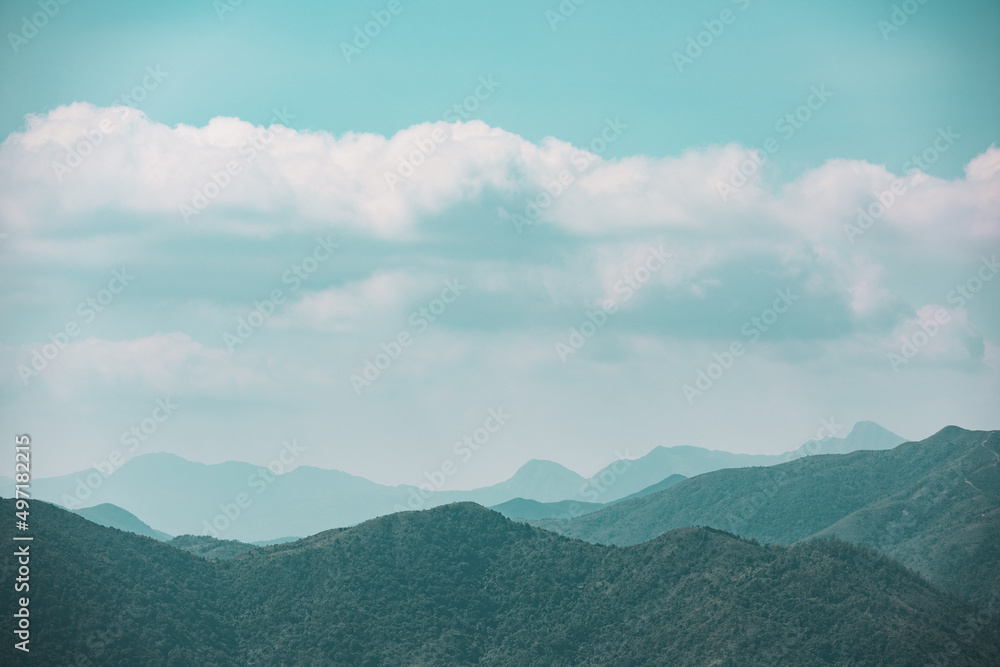 Fototapeta premium Mountains scenic in abstract layer