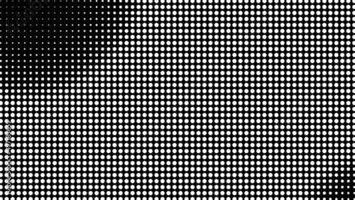 Generative real time art. Screen media technology. Code, digital creative. Coding abstract video trippy. Mesh LCD display. Scale size different hole space.