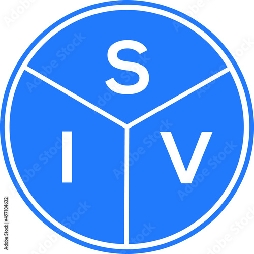 SIV letter logo design on black background. SIV creative  initials letter logo concept. SIV letter design. photo