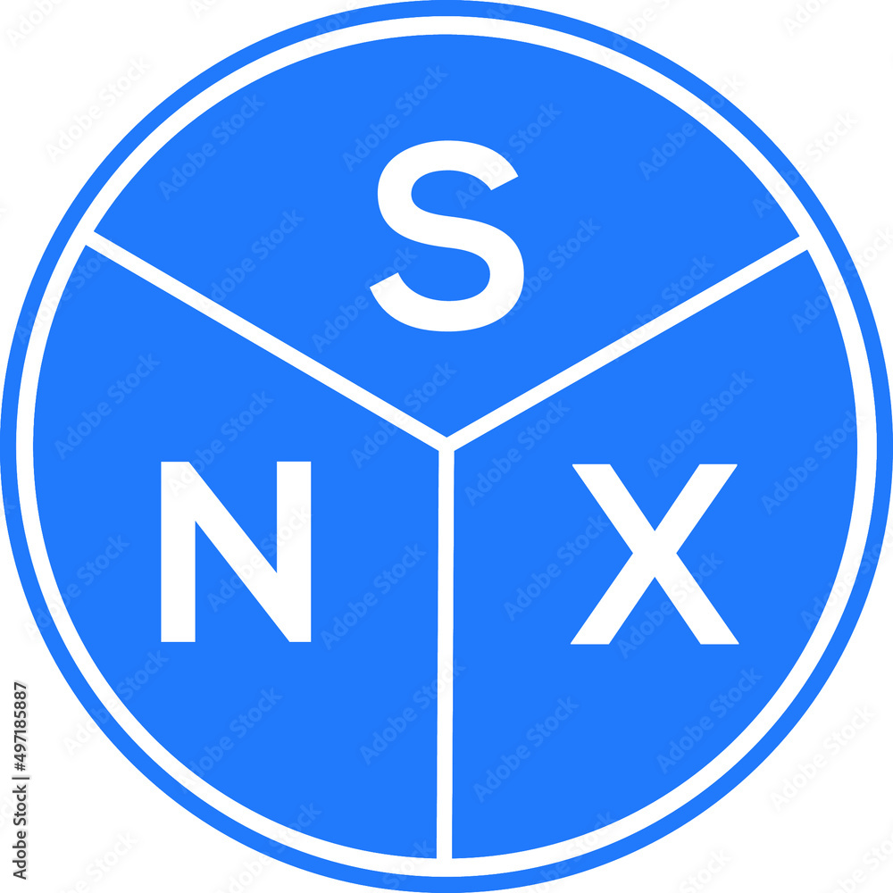 SNX letter logo design on black background. SNX creative initials letter logo concept. SNX letter design. SNX letter logo design on black background. SNX creative initials letter logo concept. SNX letter design.