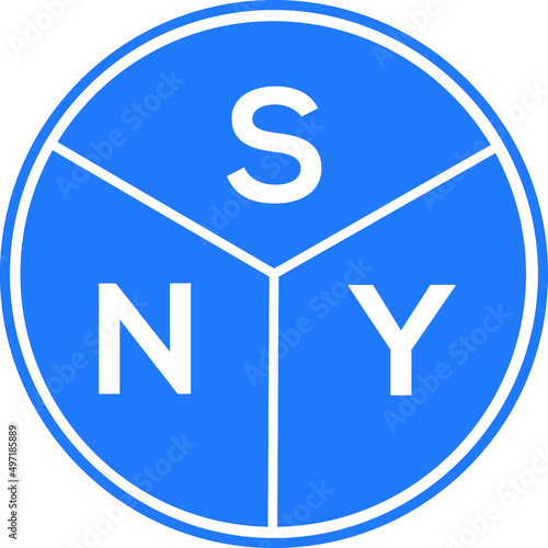 SNY letter logo design on black background. SNY  creative initials letter logo concept. SNY letter design.
