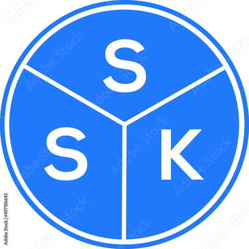 SSK letter logo design on black background. SSK creative  initials letter logo concept. SSK letter design. photo