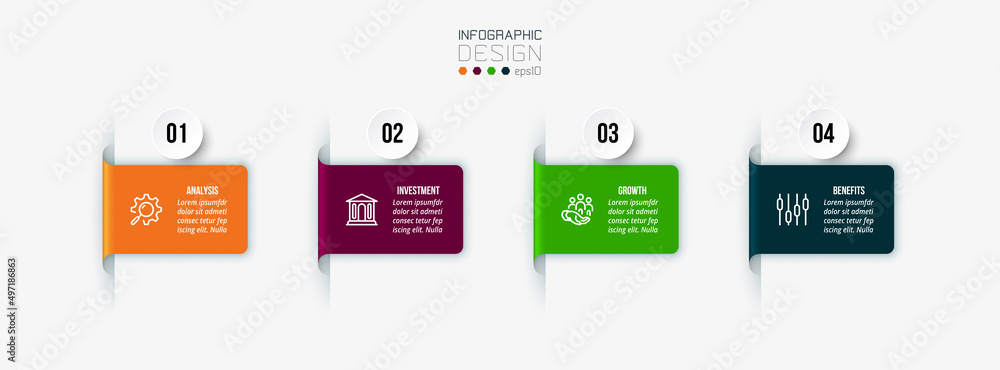Infographic template business concept with step. Infographic template business concept with step.