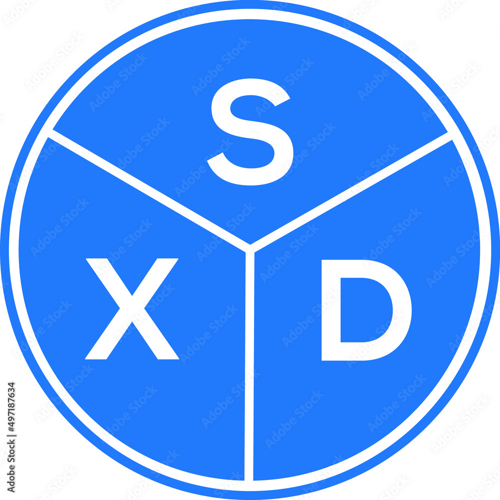 SXD letter logo design on white background. SXD creative circle letter logo concept. SXD letter design. SXD letter logo design on white background. SXD creative circle letter logo concept. SXD letter design.