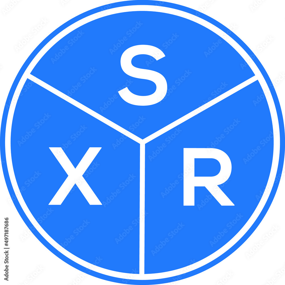 SXR letter logo design on white background. SXR creative circle letter logo concept. SXR letter design. SXR letter logo design on white background. SXR creative circle letter logo concept. SXR letter design.