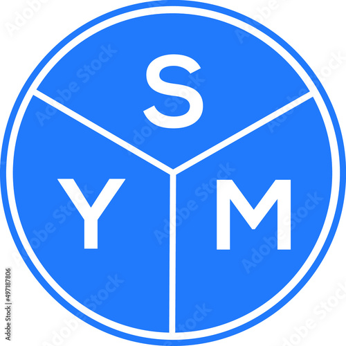 SYM letter logo design on white background. SYM  creative circle letter logo concept. SYM letter design. photo