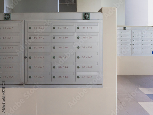 Photography Mailboxes at the lobby of an apartment building