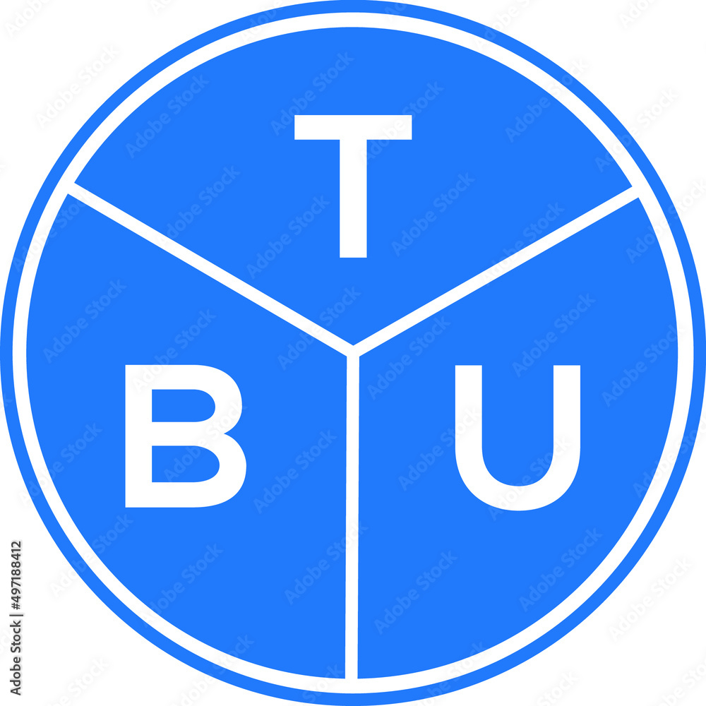 Fototapeta premium TBU letter logo design on black background. TBU creative initials letter logo concept. TBU letter design.