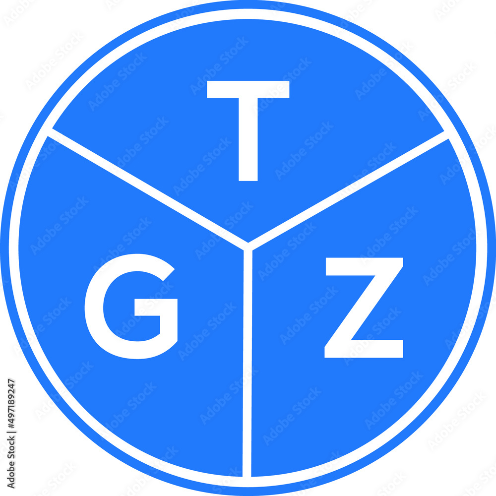 Fototapeta premium TGZ letter logo design on black background. TGZ creative initials letter logo concept. TGZ letter design.