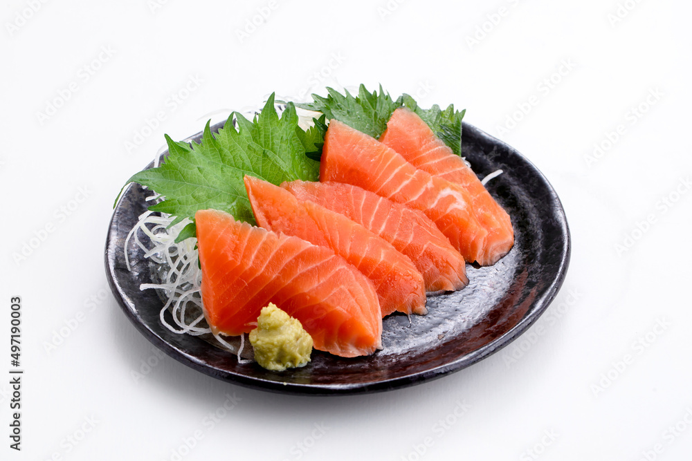 サーモンの刺身　sashimi