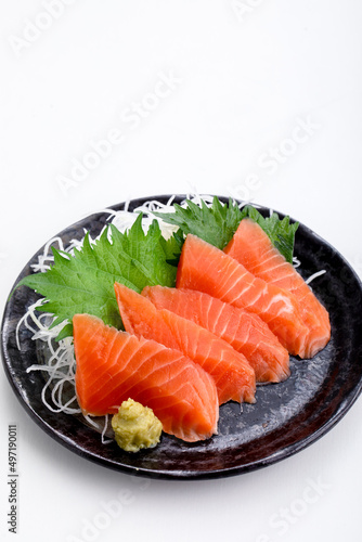 サーモンの刺身 sashimi
