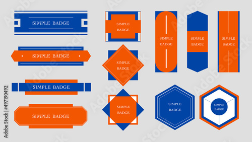 シンプルなバッジ12種セット