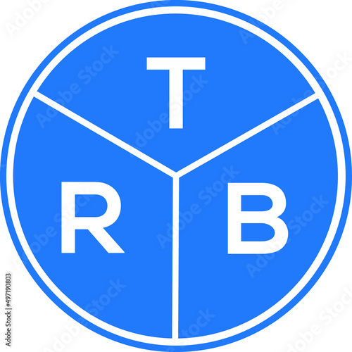 TRB letter logo design on white background. TRB  creative circle letter logo concept. TRB letter design. photo