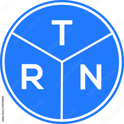 TRN letter logo design on white background. TRN  creative circle letter logo concept. TRN letter design.