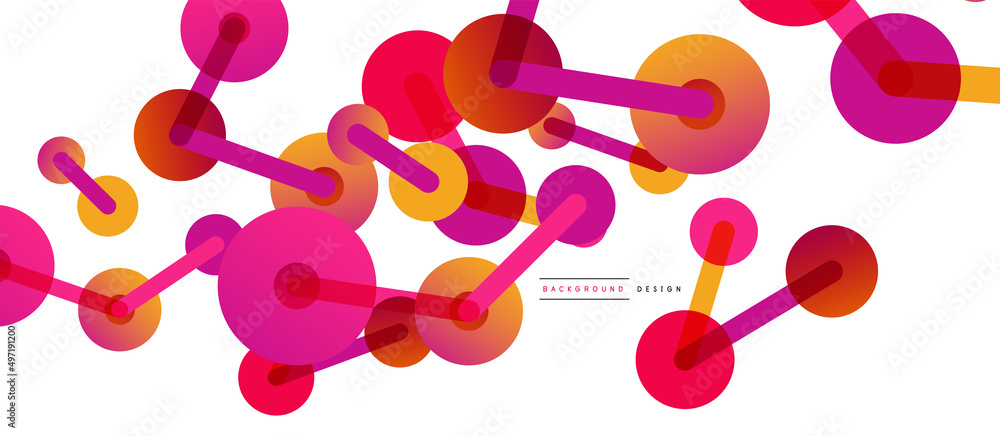 Line points connections geometric abstract background. Circles connected by lines. Trendy techno business template for wallpaper, banner, background or landing Line points connections geometric abstract background. Circles connected by lines. Trendy techno business template for wallpaper, banner, background or landing