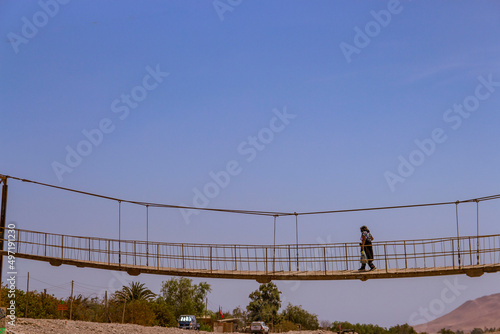 person on bridge