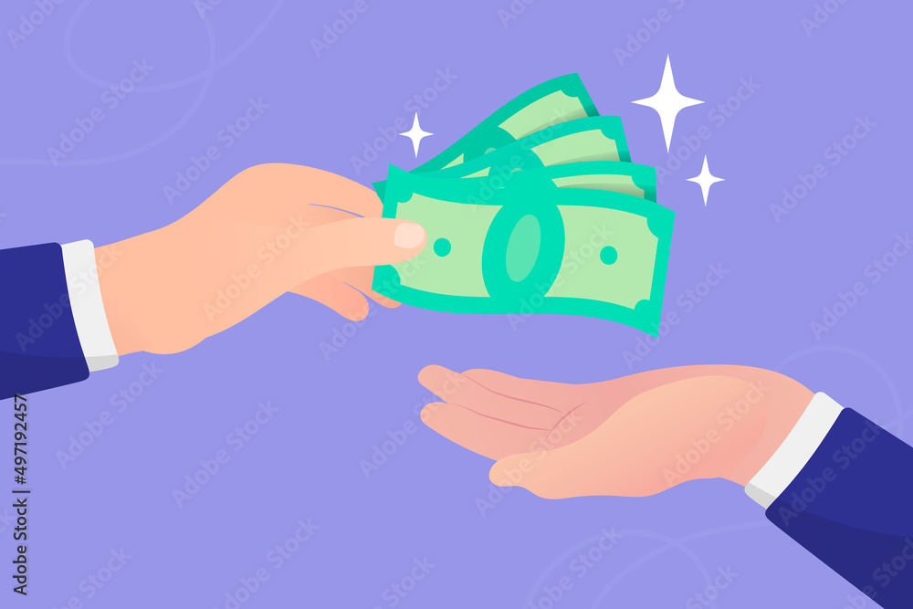 hand with money hand with money