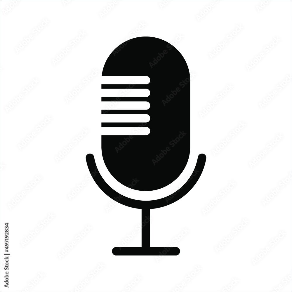Microphone icon vector illustration logo template for many purpose. Isolated on white background. Microphone icon vector illustration logo template for many purpose. Isolated on white background.