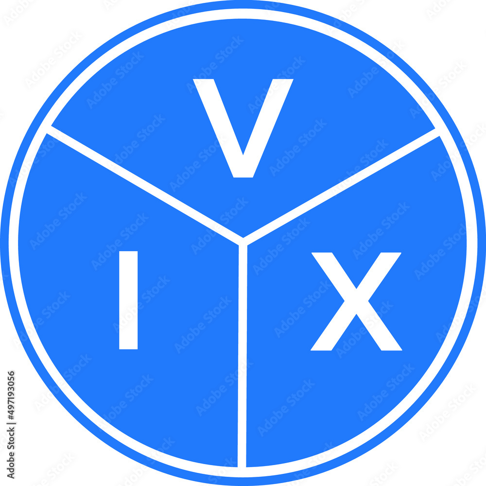 VIX letter logo design on black background. VIX creative initials letter logo concept. VIX letter design. VIX letter logo design on black background. VIX creative initials letter logo concept. VIX letter design.