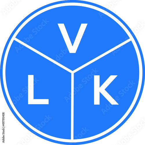 VLK letter logo design on white background. VLK  creative circle letter logo concept. VLK letter design.