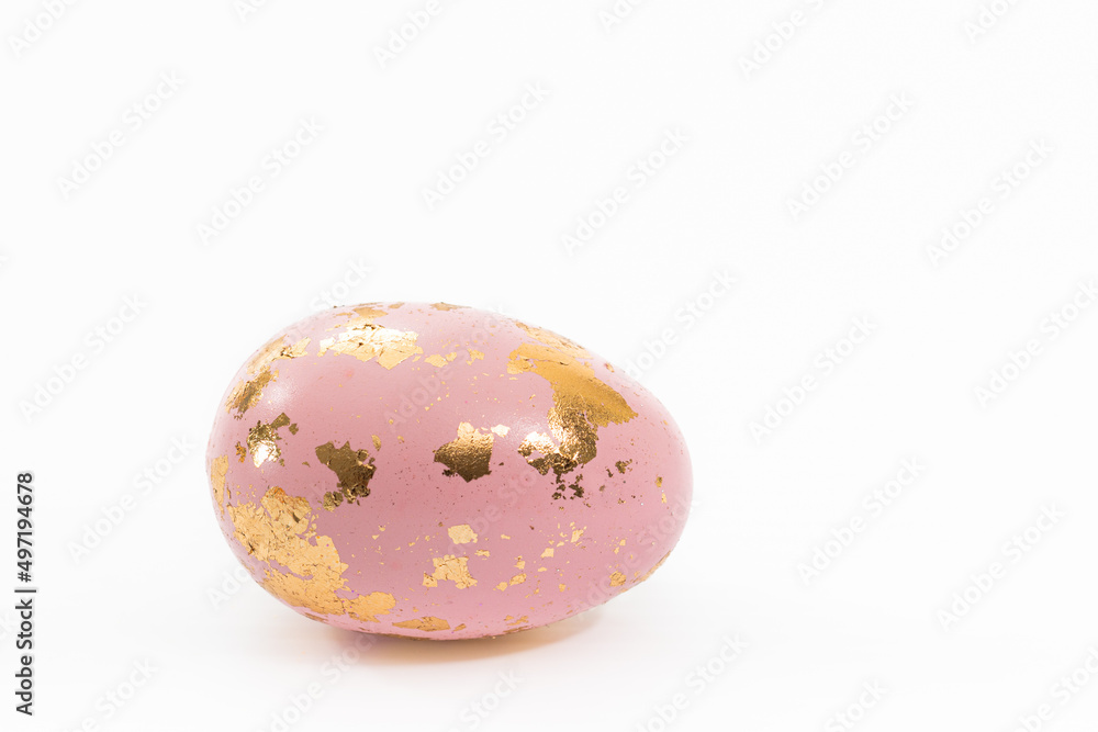 A single decorative Easter egg against a white background. Easter eggs are traditionally given at Easter. 