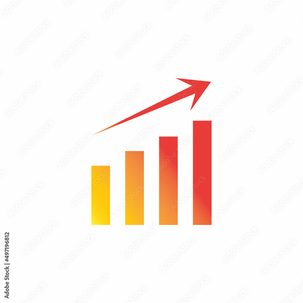 Graph Icon in trendy flat style isolated on white . Chart bar symbol for your web site design logo app UI. Graph Icon in trendy flat style isolated on white . Chart bar symbol for your web site design logo app UI.