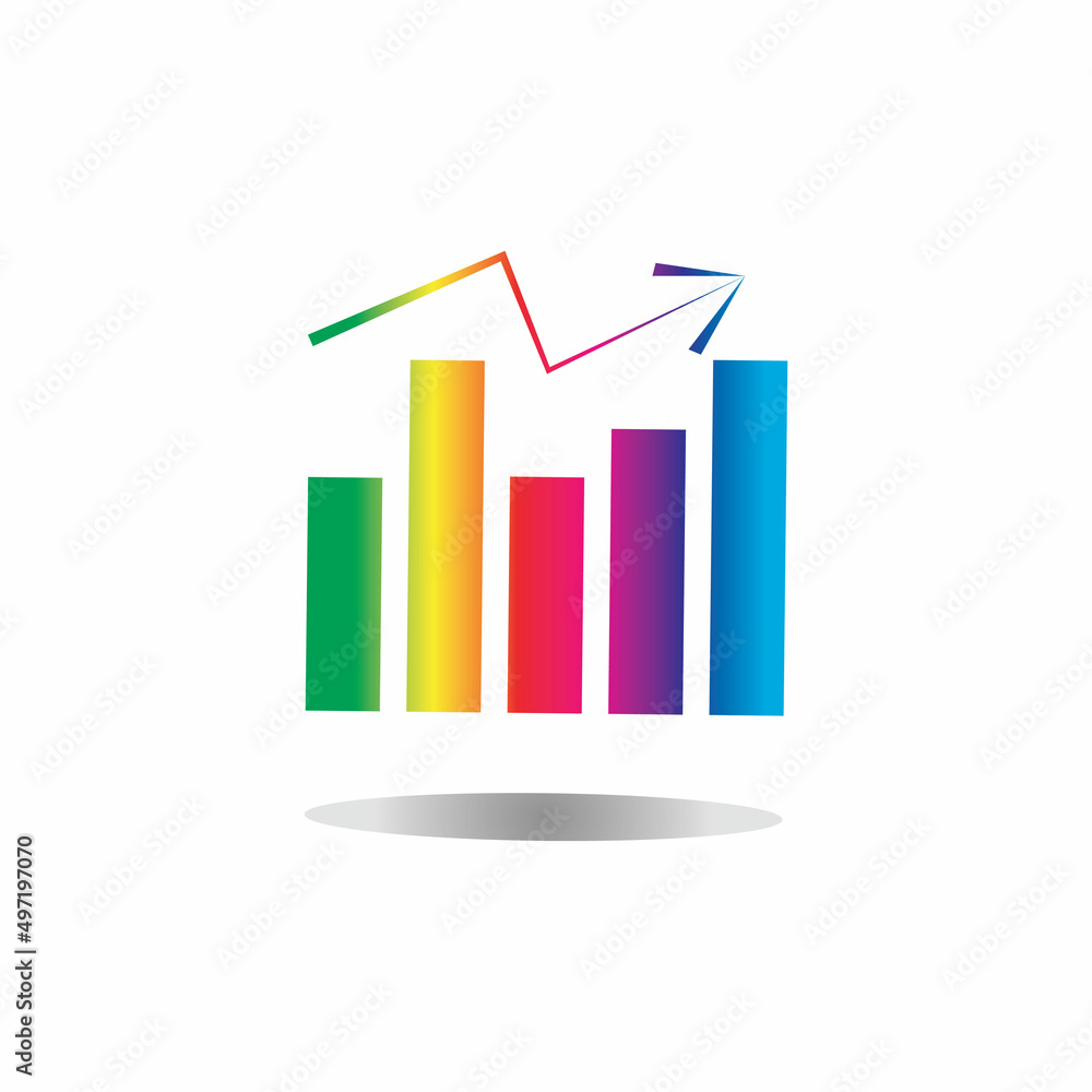 Graph Icon in trendy flat style isolated on white . Chart bar symbol for your web site design logo app UI. Graph Icon in trendy flat style isolated on white . Chart bar symbol for your web site design logo app UI.