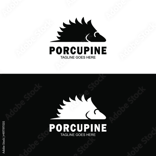 Hedgehog logo, hedgehog logo vector silhouette icon