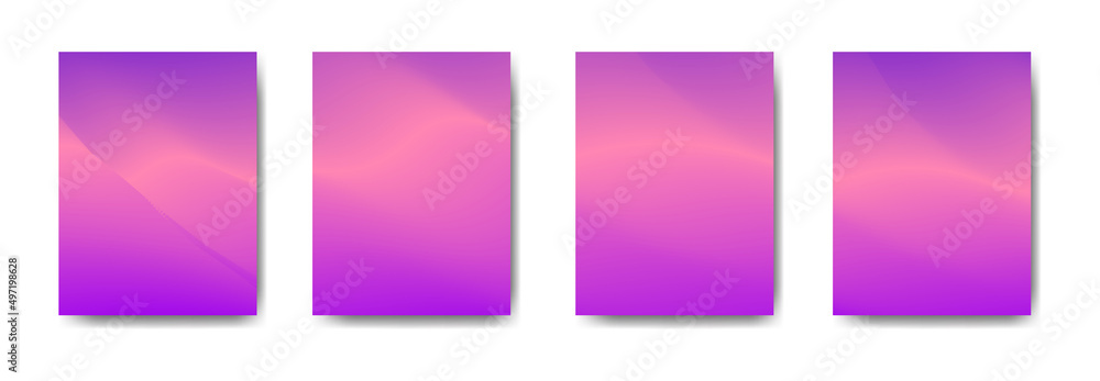 collection of colorful gradient background cover flyers are used for backgrounds, posters, banners, etc.