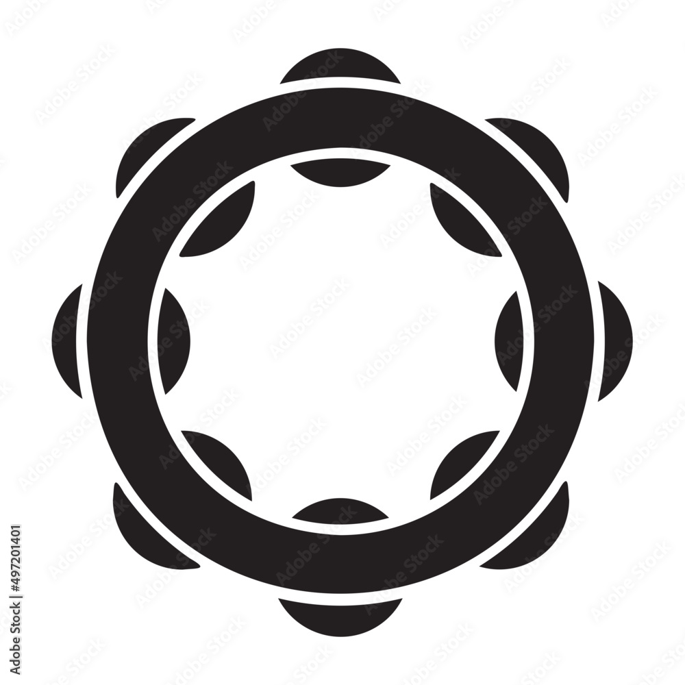 tambourine glyph icon