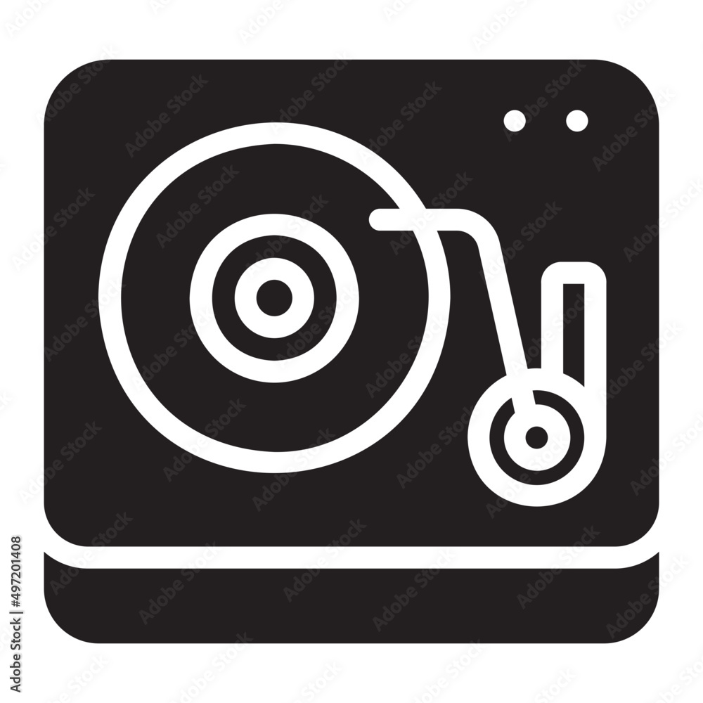 turntable glyph icon