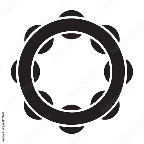 tambourine glyph icon