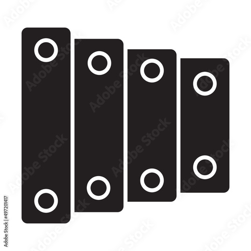 xylophone glyph icon