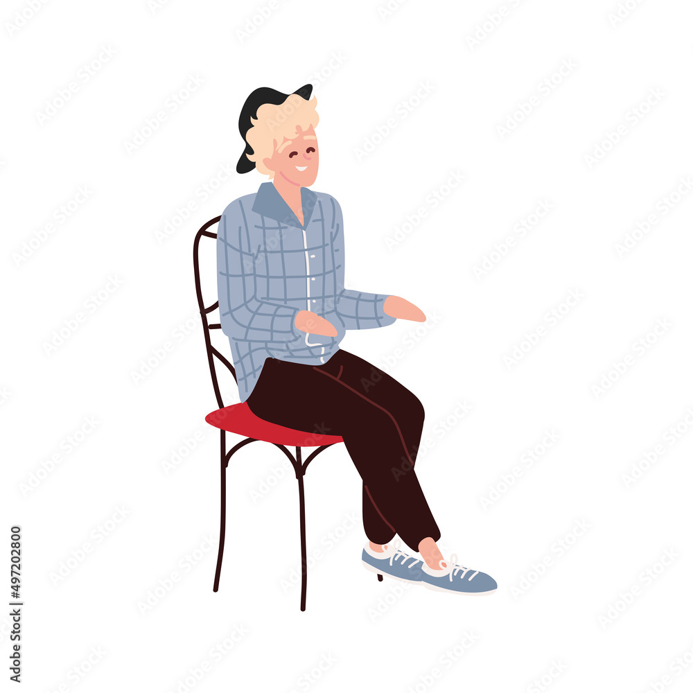 guy sitting on chair