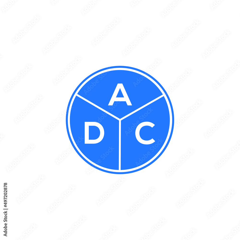 ADC letter logo design on white background. ADC creative circle letter logo concept. ADC letter design. ADC letter logo design on white background. ADC creative circle letter logo concept. ADC letter design.