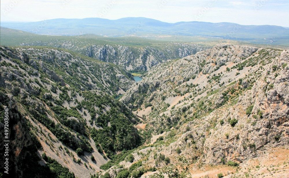 view on the canyon of the Krupa river, Croatia