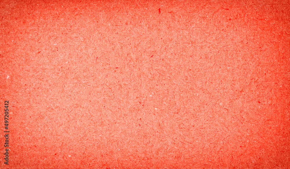 Fototapeta premium Paper texture red color light rough textured spotted blank copy space Christmas Background