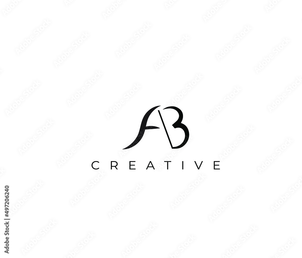 AB logo design concept, AB Logo Design Template Vector Graphic.ab letter modern design