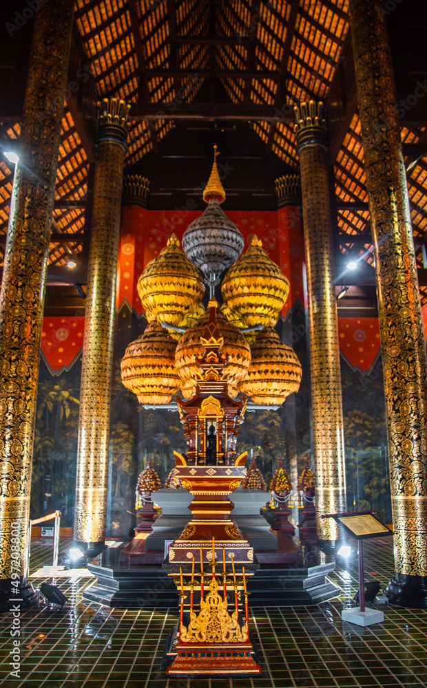 Fototapeta premium Royal Park Rajapruek, botanical garden and pavilion in Chiang Mai, Thailand