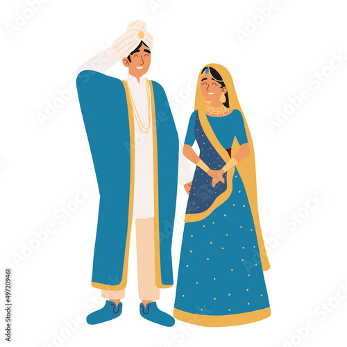 hindu wedding couple portrait