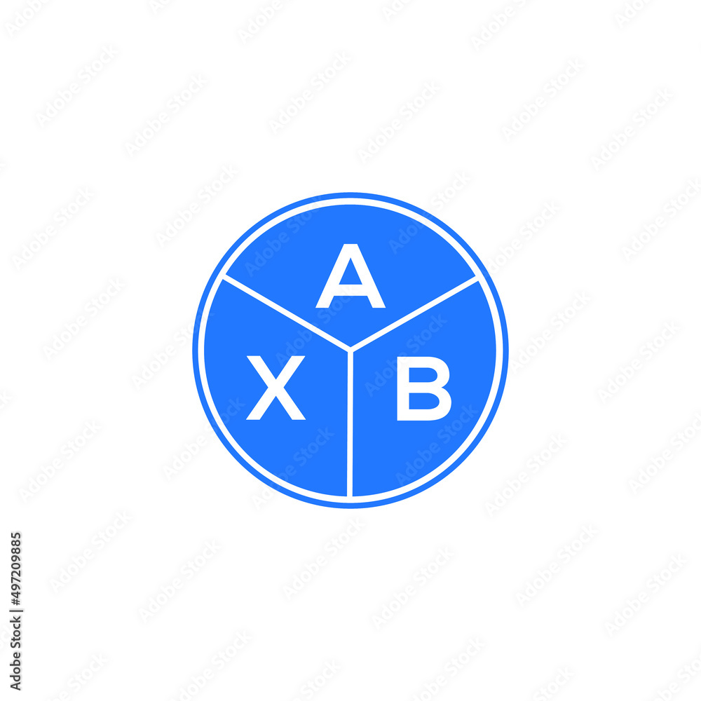 AXB letter logo design on white background. AXB creative circle letter logo concept. AXB letter design. AXB letter logo design on white background. AXB creative circle letter logo concept. AXB letter design.