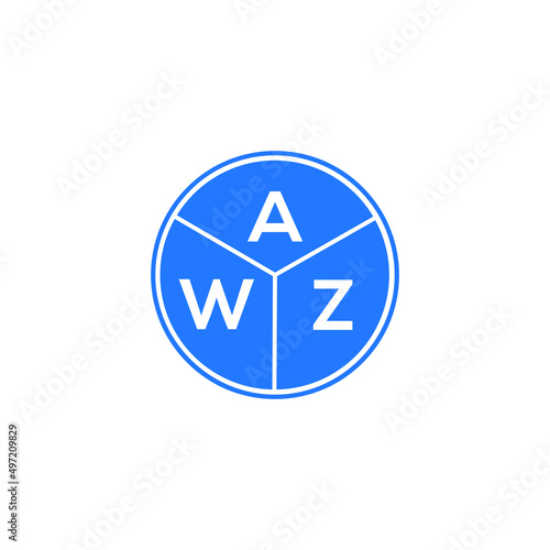 Free Download AWZ letter logo design on white background. AWZ  creative circle letter logo concept. AWZ letter design. - GFXLoad