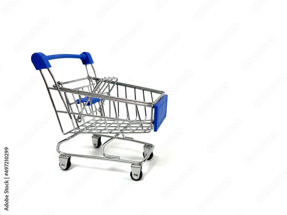 shopping cart isolated on white