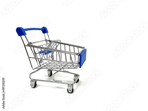 shopping cart isolated on white