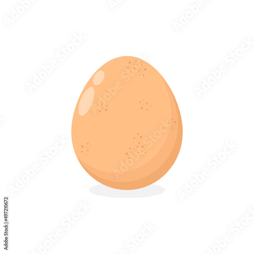 Funny cartoon Cute chicken egg , healthy food concept, icon comic character Vector flat design illustration isolated on white background