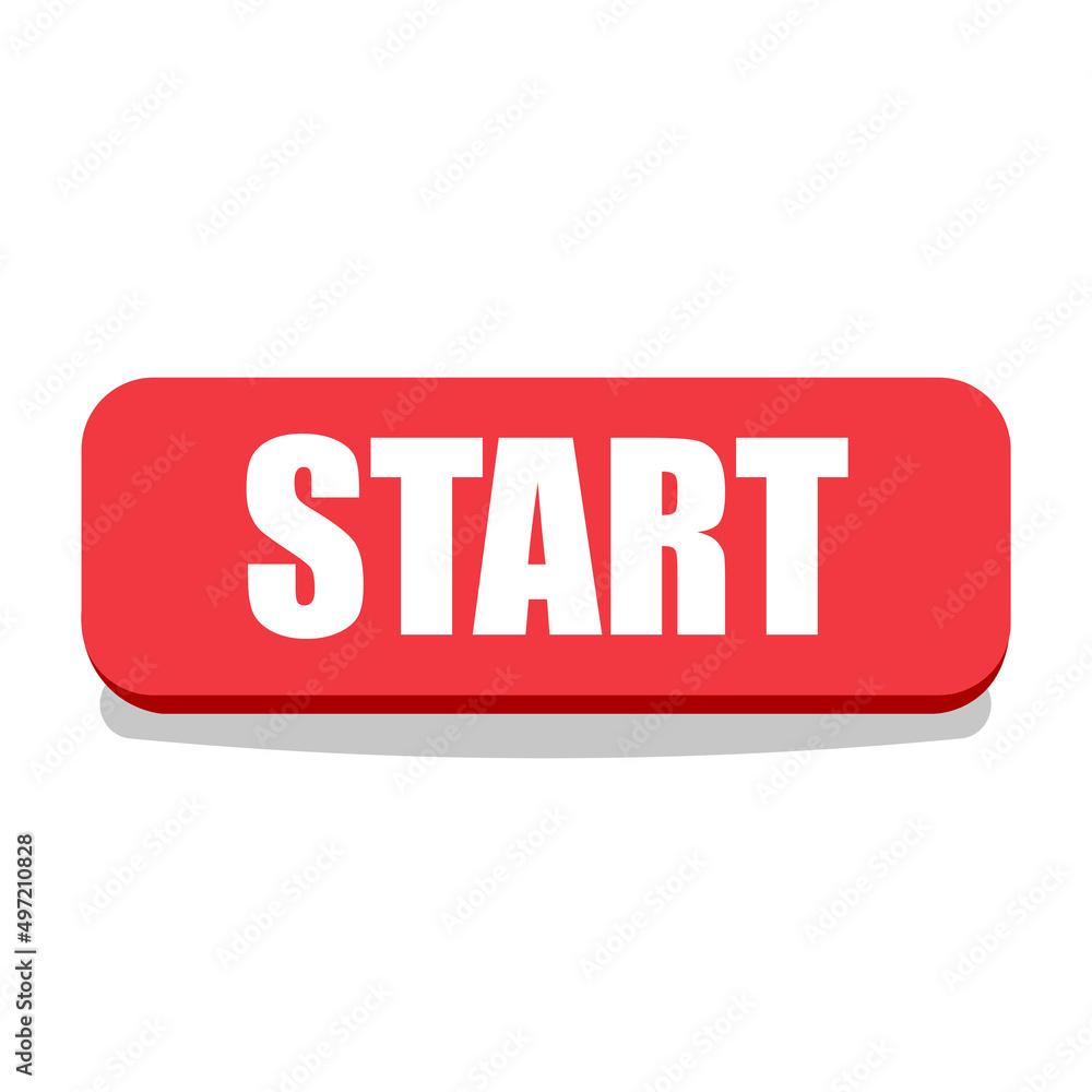 realistick vector start red button icon eps10 realistick vector start red button icon eps10